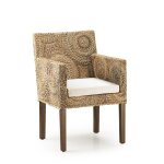 Fauteuil en rotin marron