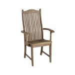 Fauteuil rustique en bois avec peinture brosse