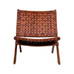 Fauteuil en simili marron