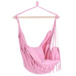 Fauteuil suspendu coton rose