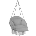 Fauteuil suspendu avec un coussin d assise épais gris Fauteuil suspendu avec un coussin d assise épais gris