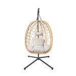 Fauteuil suspendu effet rotin