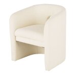 Fauteuil de table bouclettes blanches Fauteuil de table bouclettes blanches