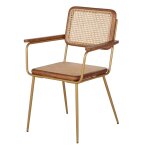 Fauteuil de table cannage en rotin et bois d'hévéa Fauteuil de table cannage en rotin et bois d'hévéa
