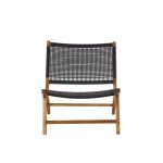 Fauteuil en teck massif et tissage Fauteuil en teck massif et tissage