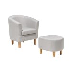 Fauteuil en tissu gris h71