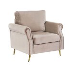 Fauteuil en velours beige h90 Fauteuil en velours beige h90