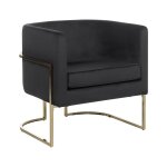 Fauteuil en velours noir h71 Fauteuil en velours noir h71