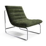 Fauteuil velours textur kaki