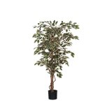 Ficus plante artificielle vert panach en pot h135