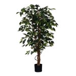 Ficus plante artificielle vert en pot h150 Ficus plante artificielle vert en pot h150