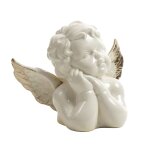 Figurine ange ail� d�corative en porcelaine blanche l13