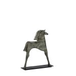 Figurine dcorative cheval en aluminium bicolore l 40 cm