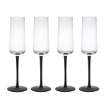 Fltes  champagne en cristal palermo, lot de 4, 250ml