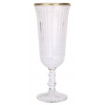 Flte  champagne en verre et liser dor 120ml