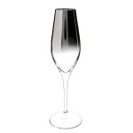 Flûte en verre transparent effet chromé Flûte en verre transparent effet chromé