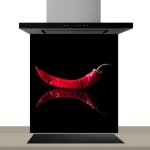 Fond de hotte dcorative, chile guajillo rouge 60x70 cm