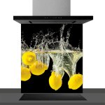 Fond de hotte dcorative, sicile juice jaune 60x70 cm