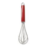 Fouet de cuisine manuel en acier inoxydable rouge Fouet de cuisine manuel en acier inoxydable rouge