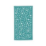 Fouta en coton bleu et blanc 90x160