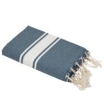 Fouta coton bleu orage 100x200