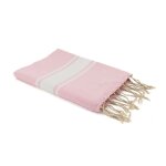 Fouta coton rose ple 100x200