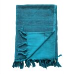 Fouta  hammam  ponge bouclette bleu canard 140x180cm