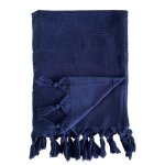 Fouta  hammam  ponge bouclette bleu marine 140x180cm