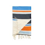Fouta traditionnelle  hlios  100x200cm 190g / m bleu