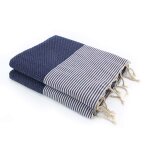 Fouta xxl coton bleu jean 200x200