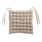 Galette de chaise 36 points recycle en coton naturel 38 x 38 x 3