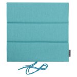 Galettes de chaises exterieur à nouettes turquoise - lot de 4 - 40x40 Galettes de chaises exterieur à nouettes turquoise - lot de 4 - 40x40