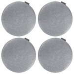 Galettes de chaise gris chin imitation feutre - lot de 4 -  35cm