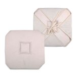 Galette de chaise italienne et unie polyester beige 40x40 cm