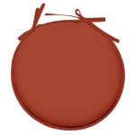 Galette de chaise polyester terracotta d40cm