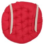 Galette de chaise ronde en coton rouge d40