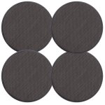 Galettes de chaises rondes grises bi - matière - lot de 4 - env. Ø 35cm Galettes de chaises rondes grises bi - matière - lot de 4 - env. Ø 35cm