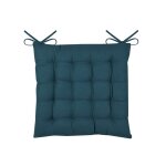 Galette de chaise unie et classique coton vert emeraude 38x38 cm Galette de chaise unie et classique coton vert emeraude 38x38 cm