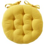 Galette en coton jaune ronde