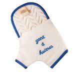Gant en coton  hutres bleu et blanc pour droitier