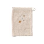 Gant de toilette coton bio beige 15 x 21 cm
