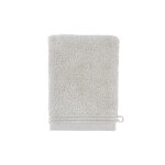 Gant de toilette en coton gris 15 x 21 cm