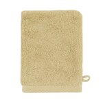 Gant de toilette en coton jaune pollen 16x21
