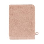 Gant de toilette en coton rose aurore 16x21
