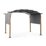 Gazebo en acier naturel / gris foncé 3, 6x3 Gazebo en acier naturel / gris foncé 3, 6x3