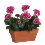 Granium plante artificielle violet en jardinire h40
