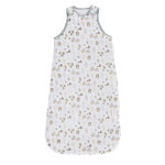 Gigoteuse bb en coton nid d'abeille blanc imprim fort