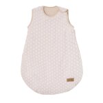 Gigoteuse sans manches 90 cm en coton oeko - tex pois en relief beige