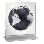Globe de bureau noir en acrylique 28×22×h32cm Globe de bureau noir en acrylique 28×22×h32cm