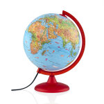 Globe terrestre illustré 25 cm lumineux textes en français Globe terrestre illustré 25 cm lumineux textes en français